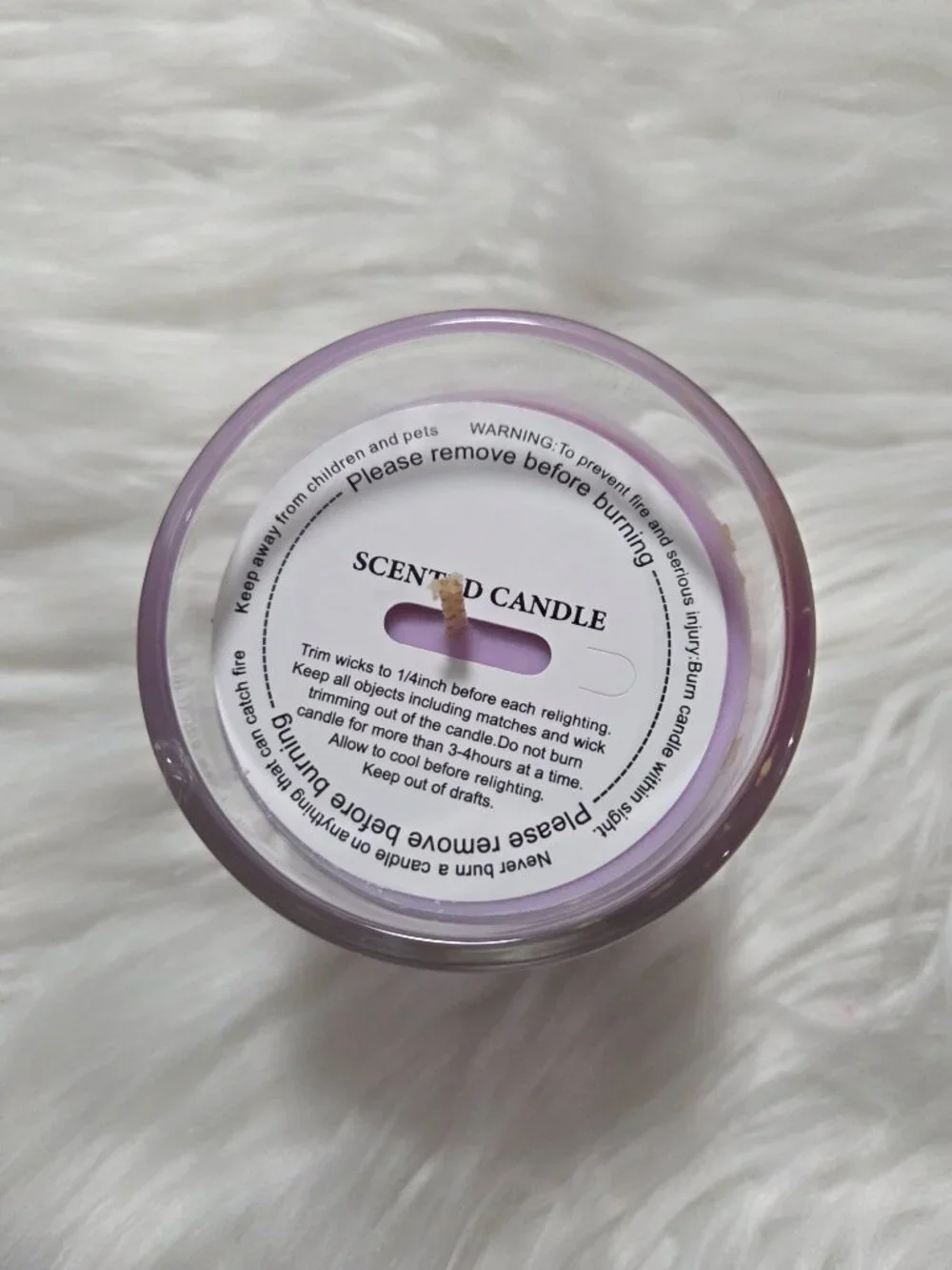 Care Bears Purple Share Bear Candle